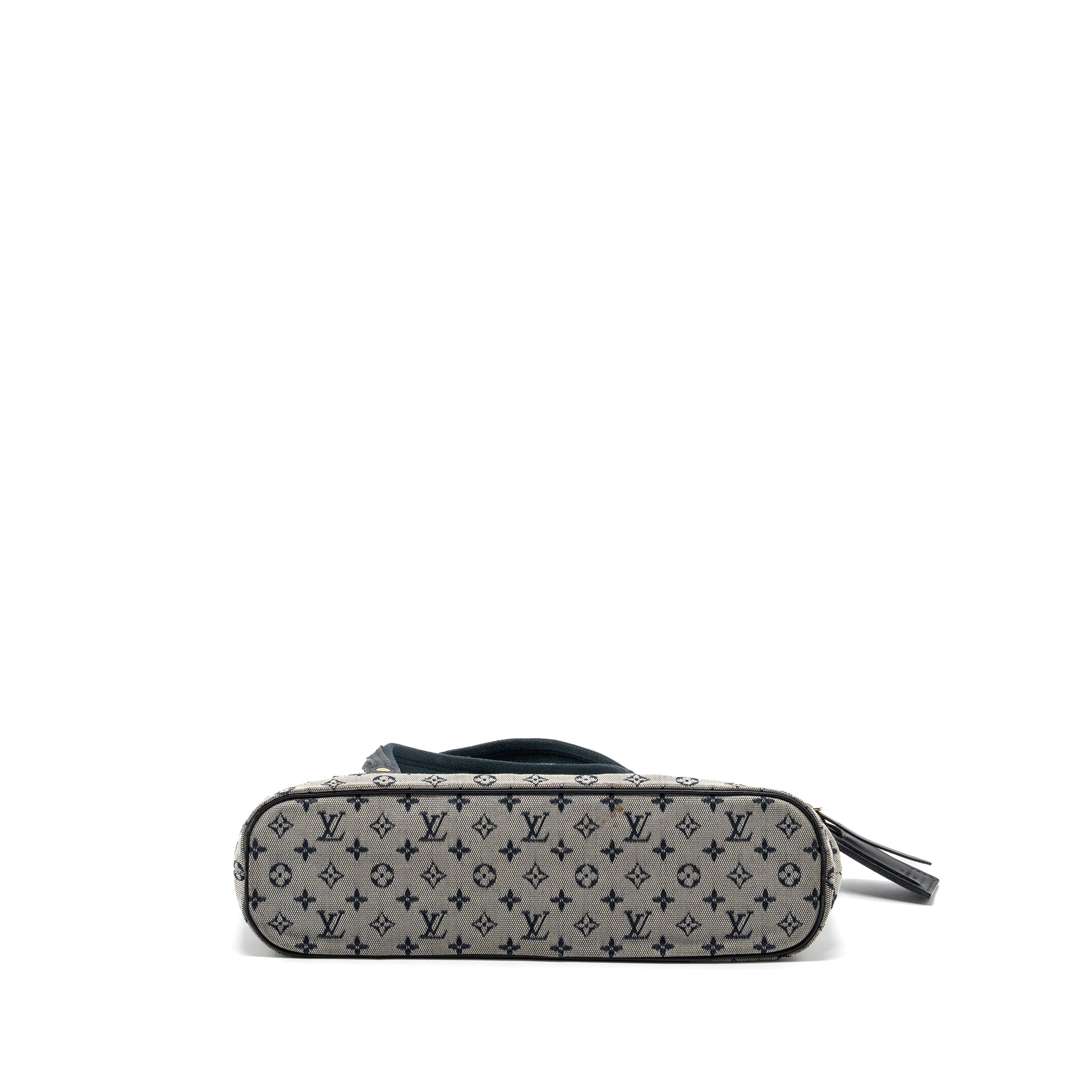 LOUIS VUITTON VINTAGE ZIP TOTE BAG FABRIC BLUE GHW