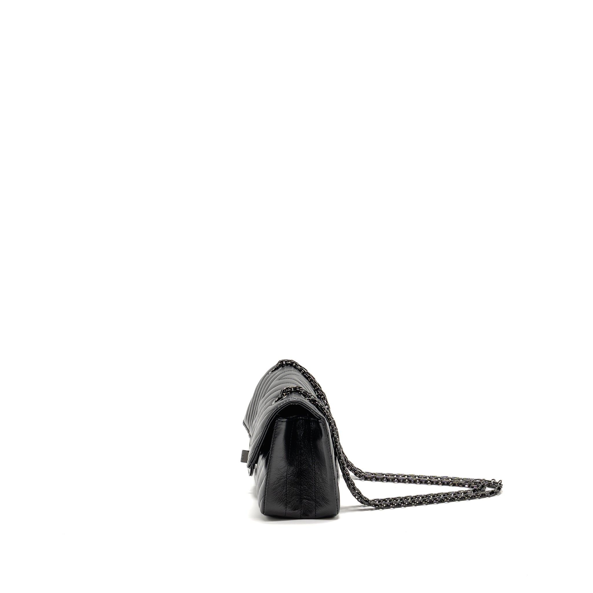 CHANEL MINI 2.55 REISSUE CHEVRON CALFSKIN SO BLACK