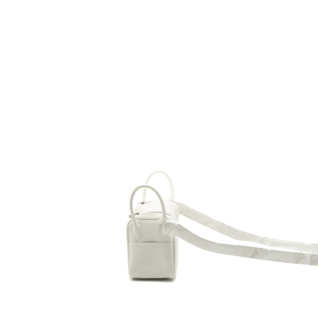 HERMES MINI LINDY CLEMENCE NEW WHITE SHW