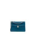 BVLGARI SERPENTI FOREVER FLAP BAG CALFSKIN BLUE GHW