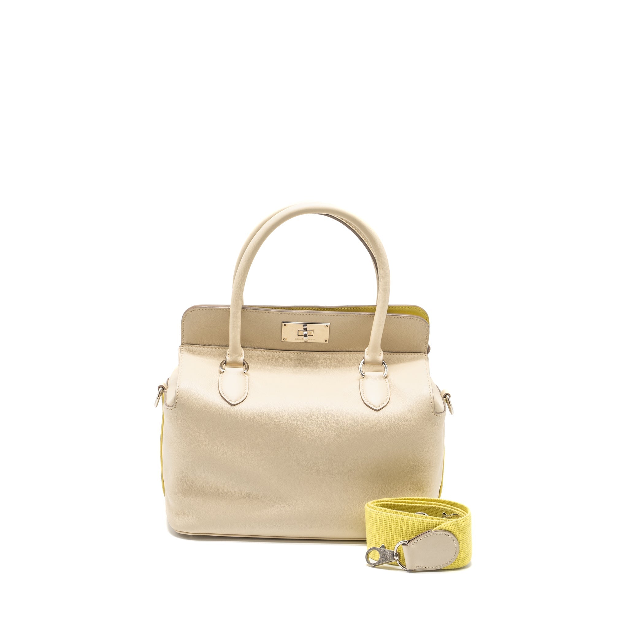HERMES TOOLBOX 26 CLEMENCE CRAIE/JAUNE POUSSIN SHW