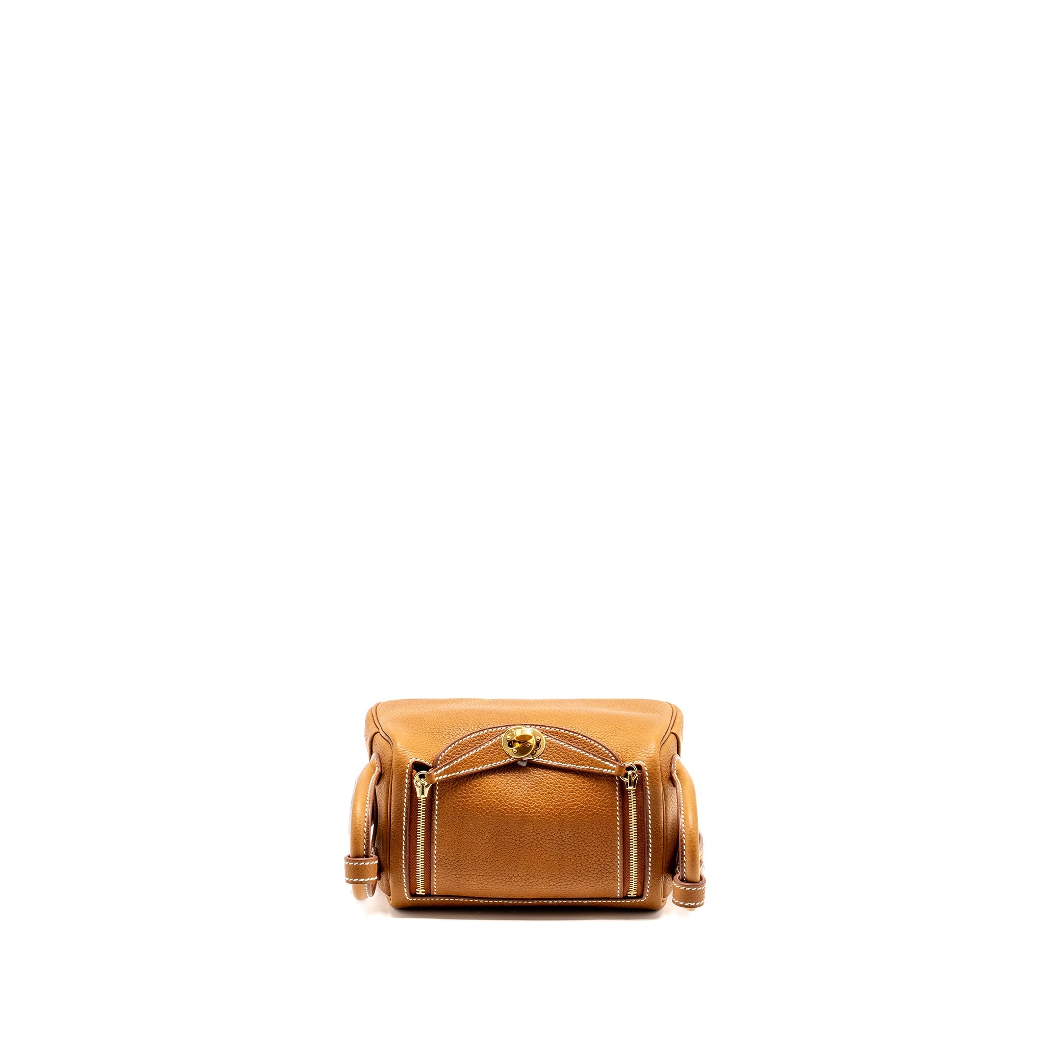 HERMES MINI LINDY BARENIA FAUBOURG FAUVE GHW