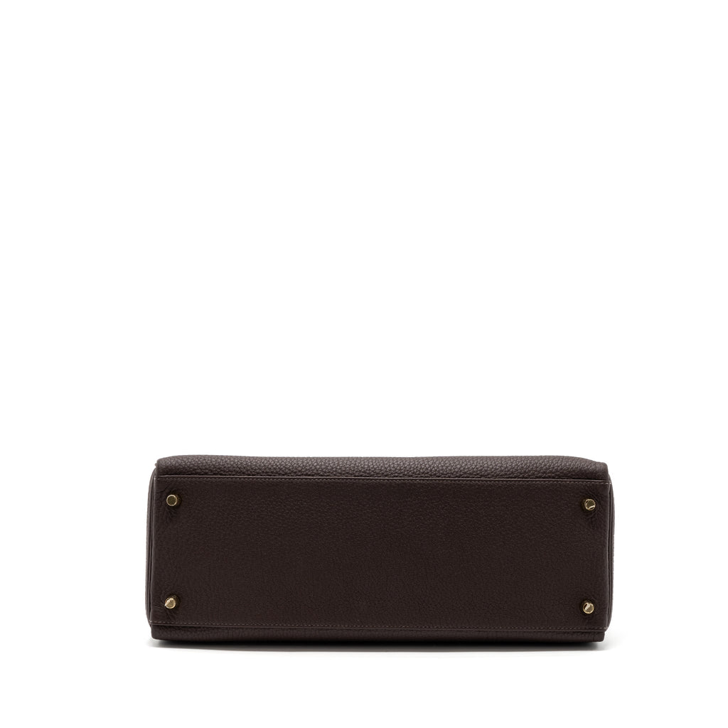 HERMES KELLY 35 TOGO CHOCOLATE GHW