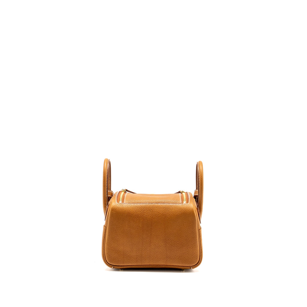 HERMES MINI LINDY BARENIA FAUBOURG FAUVE GHW