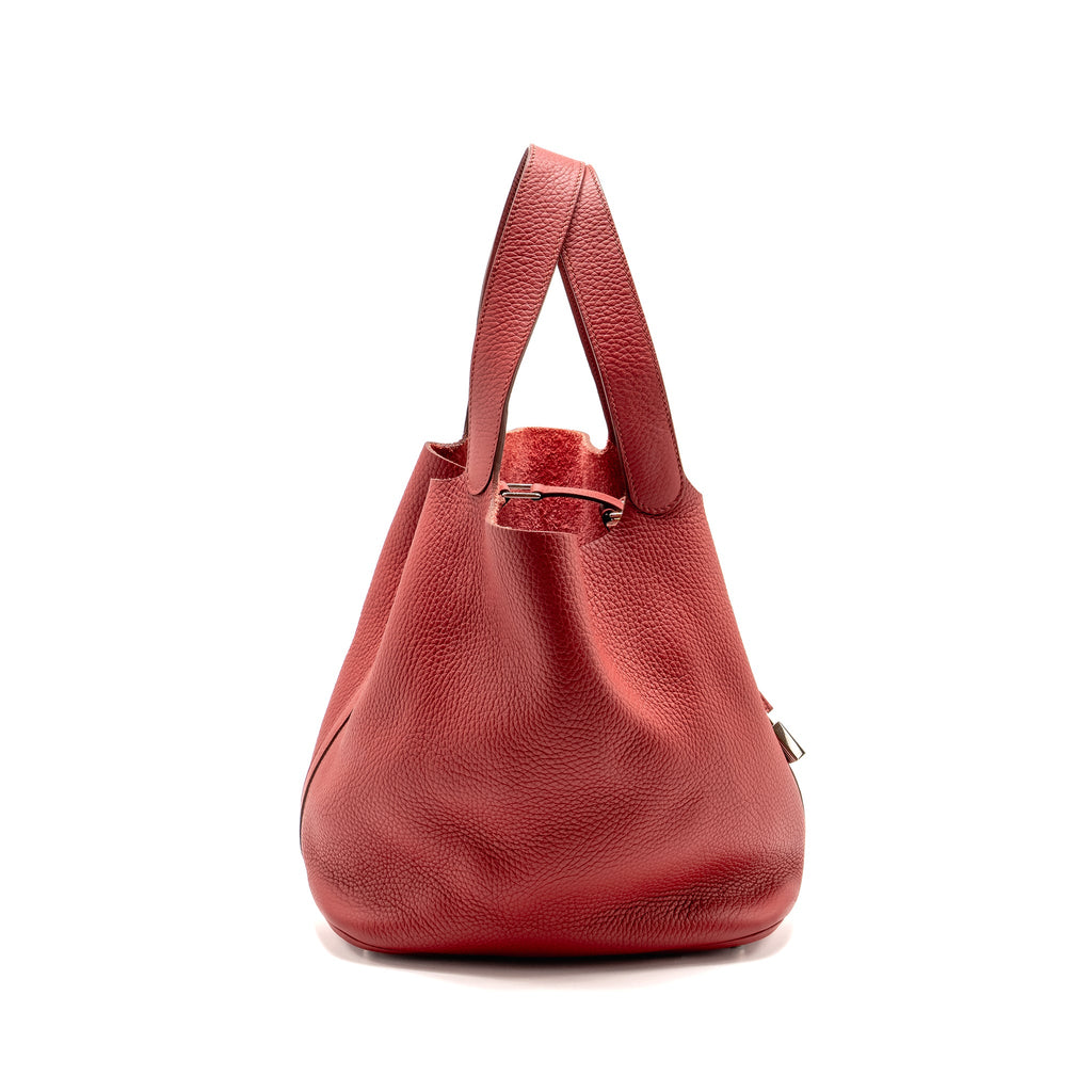 HERMES PICOTIN 26 LOCK BAG CLEMENCE RED SHW