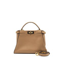 FENDI MEDIUM PEEKABOO CALFSKIN TOBACCO MULTICOLOUR HARDWARE