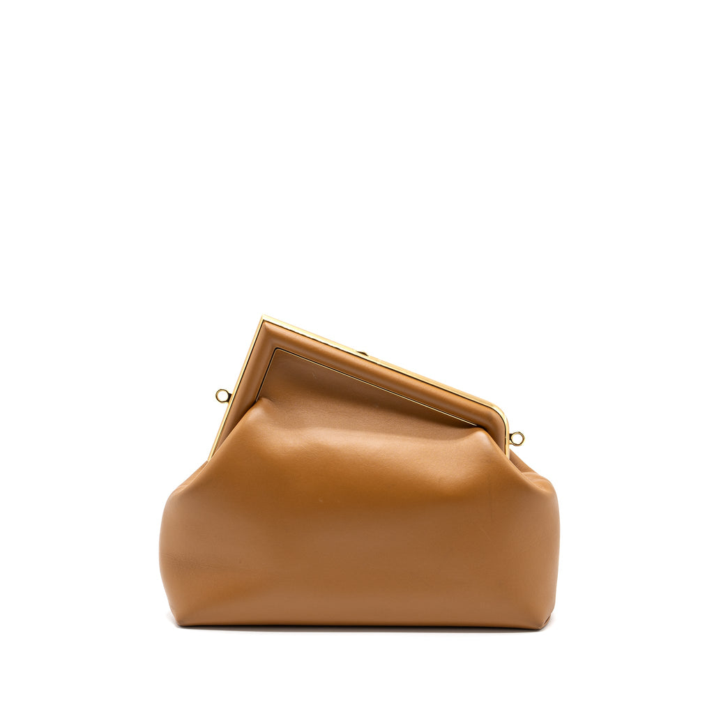 FENDI FIRST MEDIUM NAPPA LAMBSKIN CARAMEL GHW