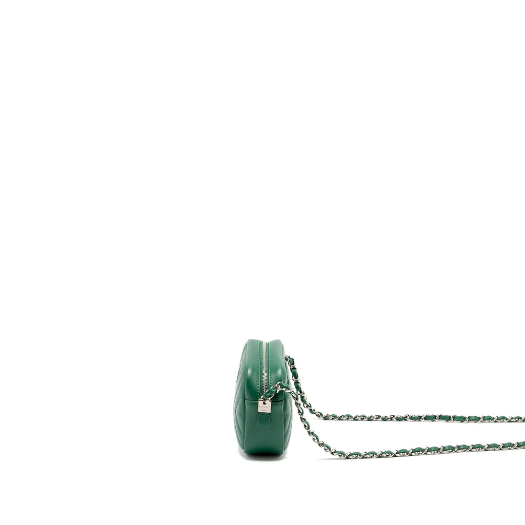CHANEL SMALL CAMERA BAG CALFSKIN GREEN SHW