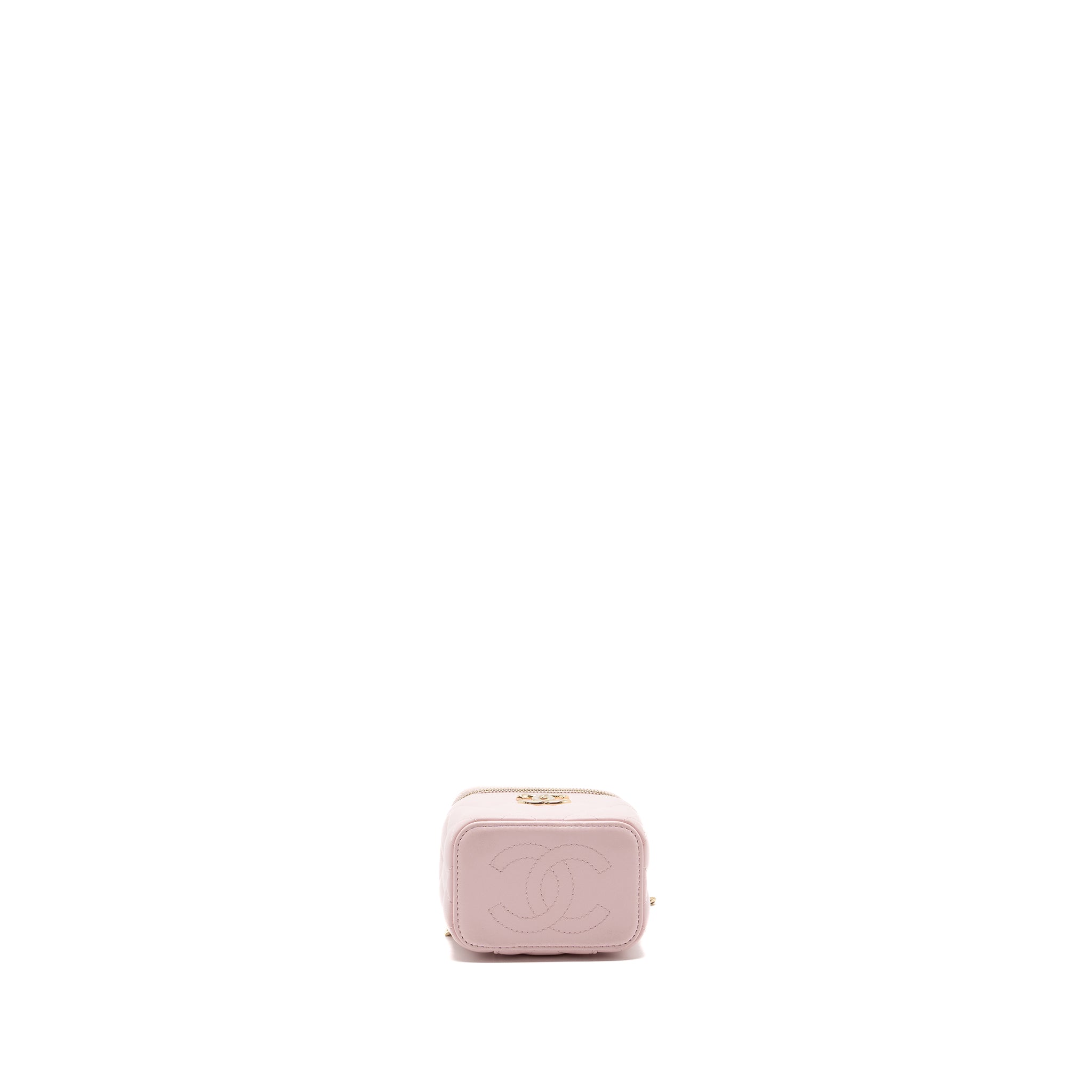 CHANEL MINI VANITY WITH GIANT CHAIN LAMBSKIN LIGHT PINK LGHW
