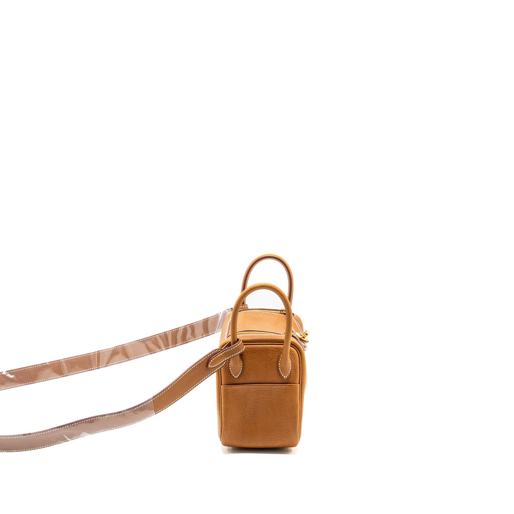 HERMES MINI LINDY BARENIA FAUBOURG FAUVE GHW