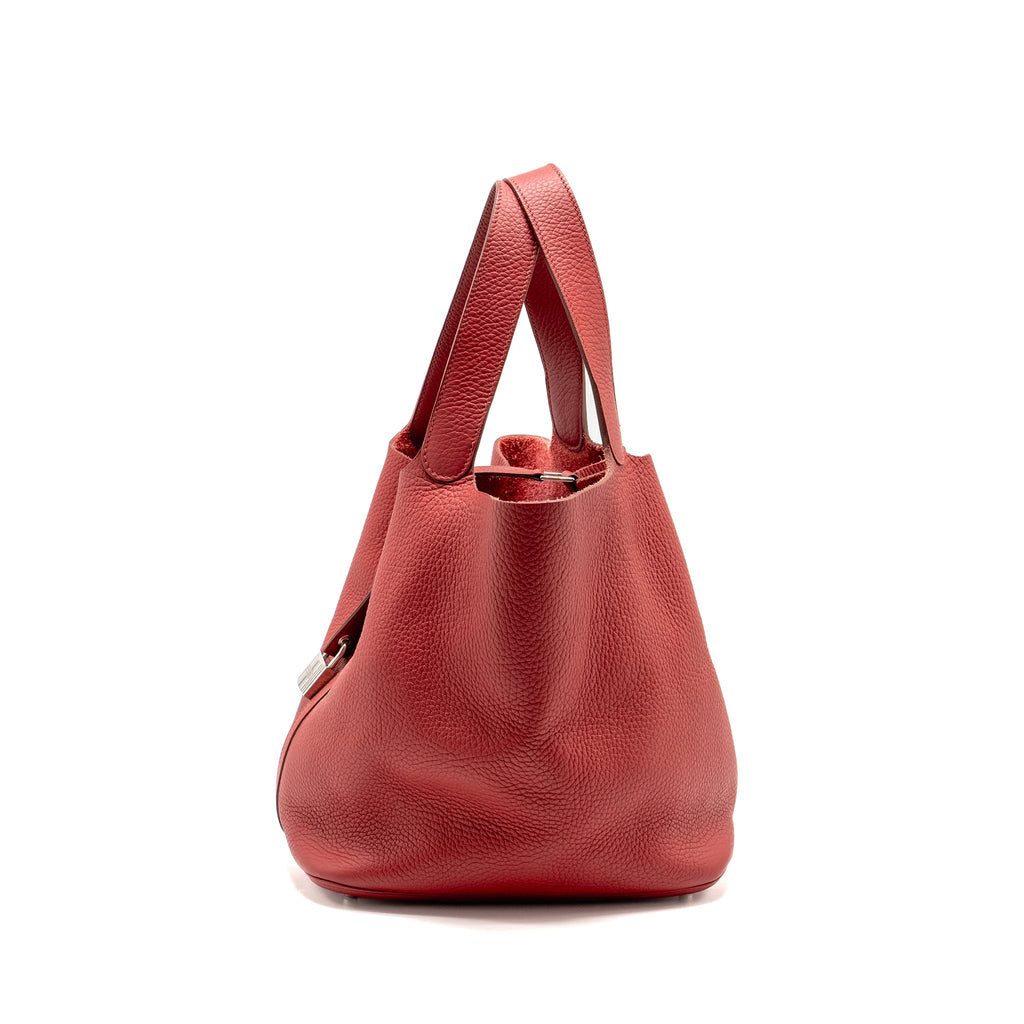 HERMES PICOTIN 26 LOCK BAG CLEMENCE RED SHW