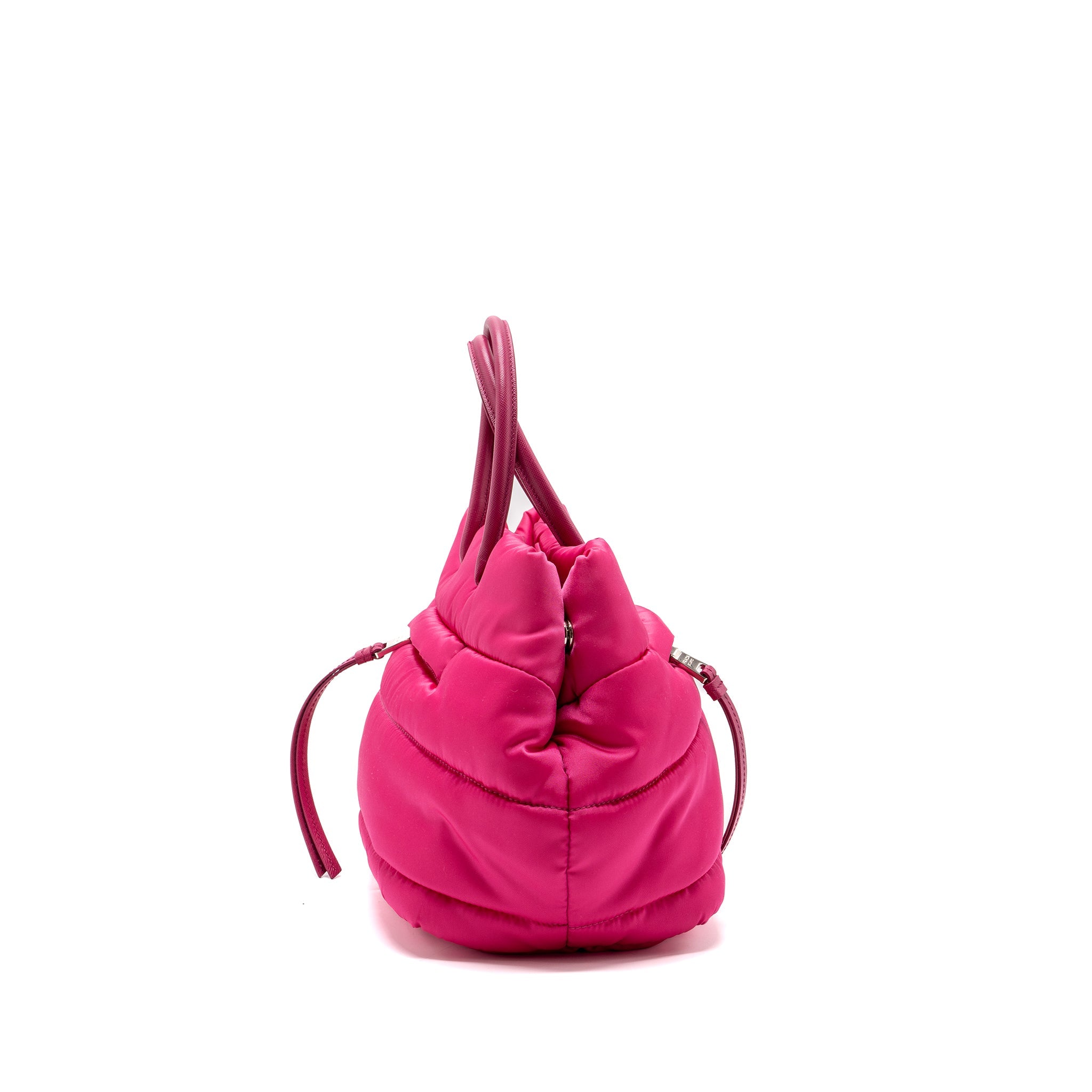 PRADA TOTE BAG NYLON / LEATHER PINK SHW