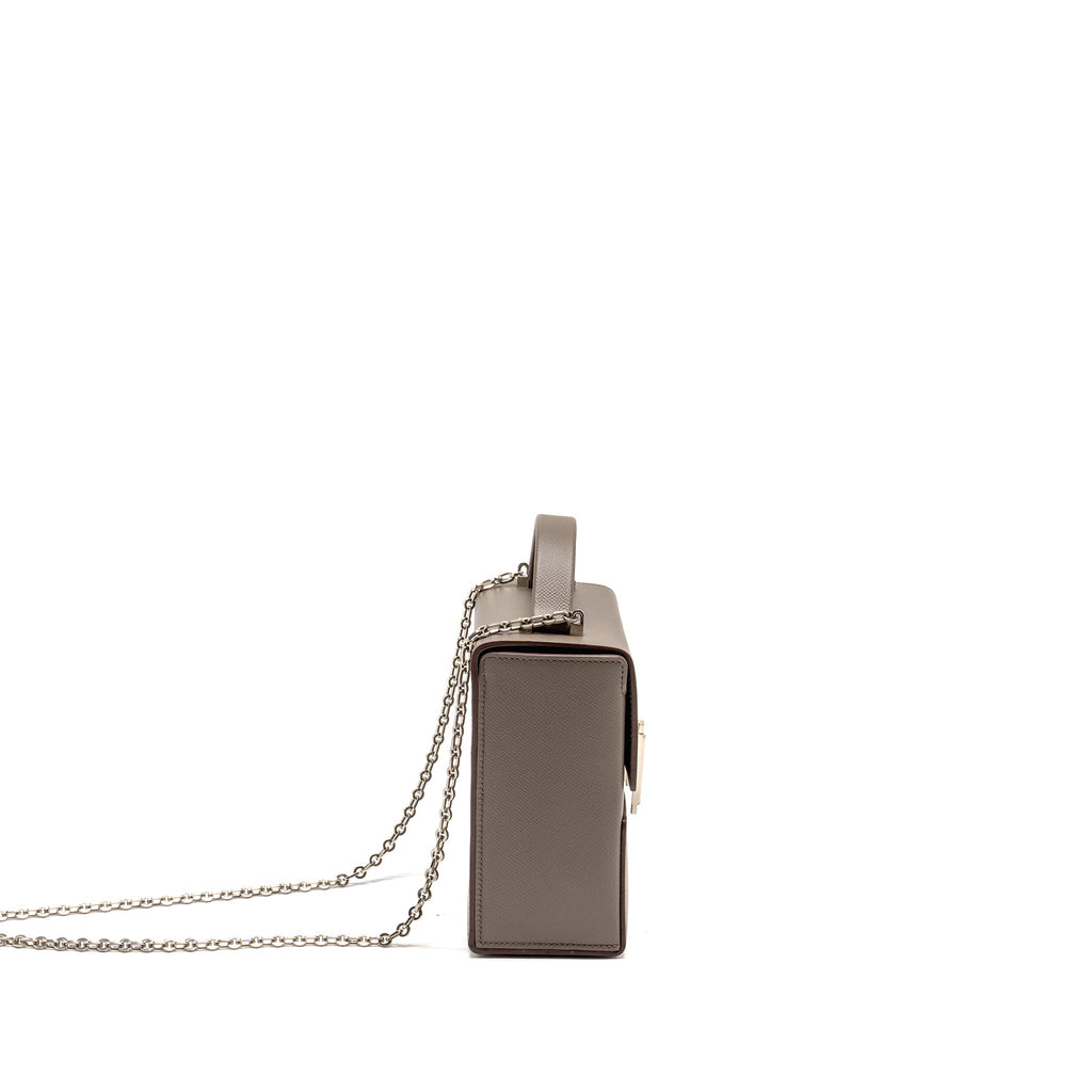 HERMES CINHETIC BOX BAG EPSOM GRIS ETAIN SHW