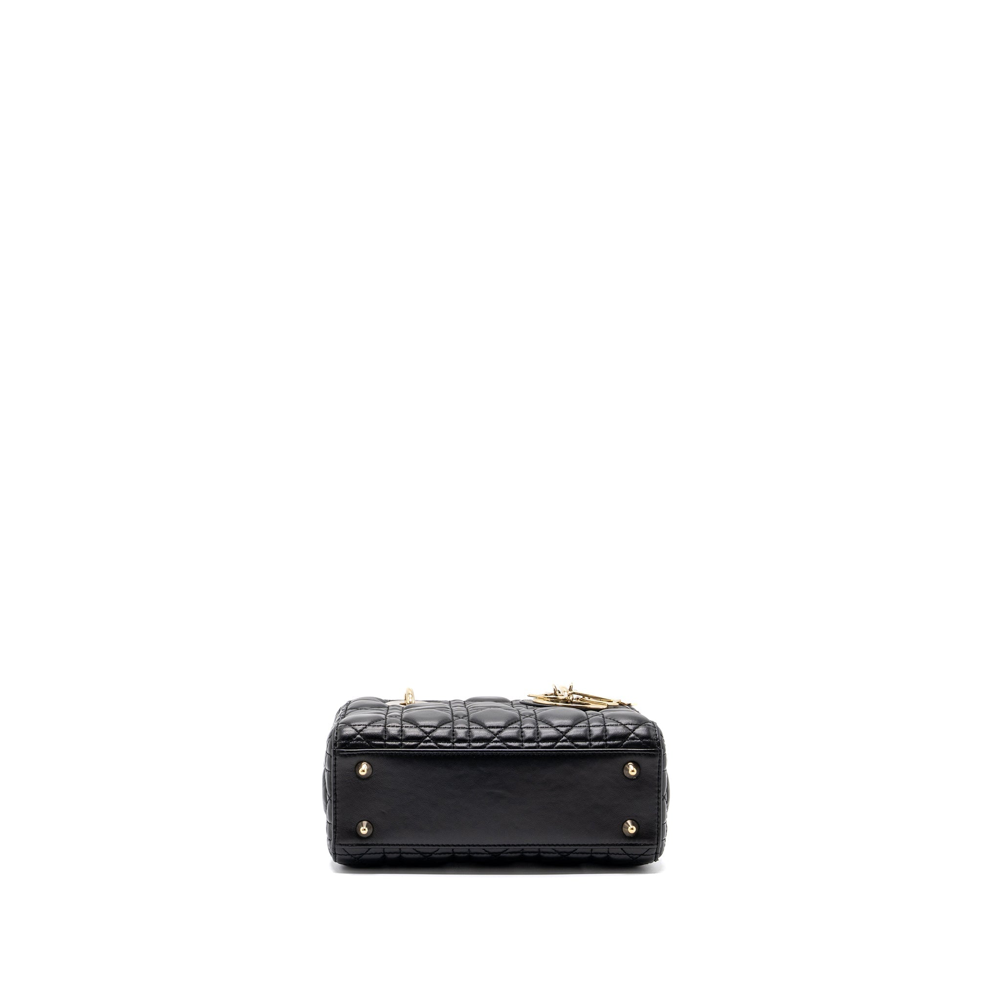 DIOR MY ABC DIOR SMALL LADY DIOR LAMBSKIN BLACK LGHW
