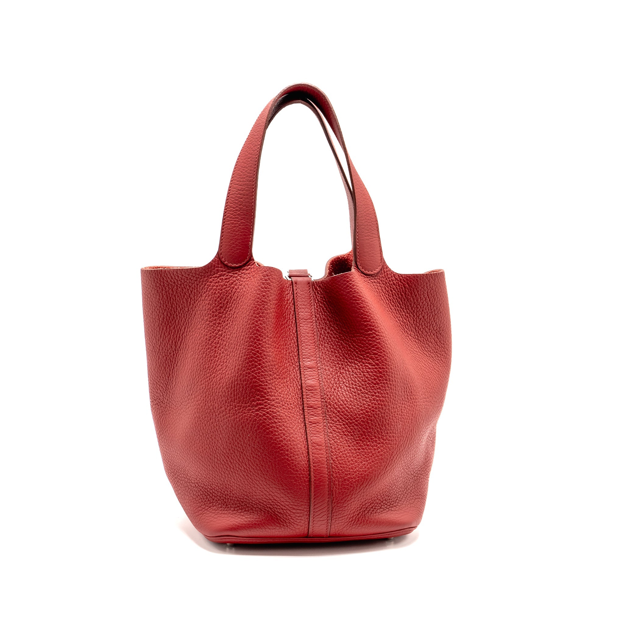 HERMES PICOTIN 26 LOCK BAG CLEMENCE RED SHW