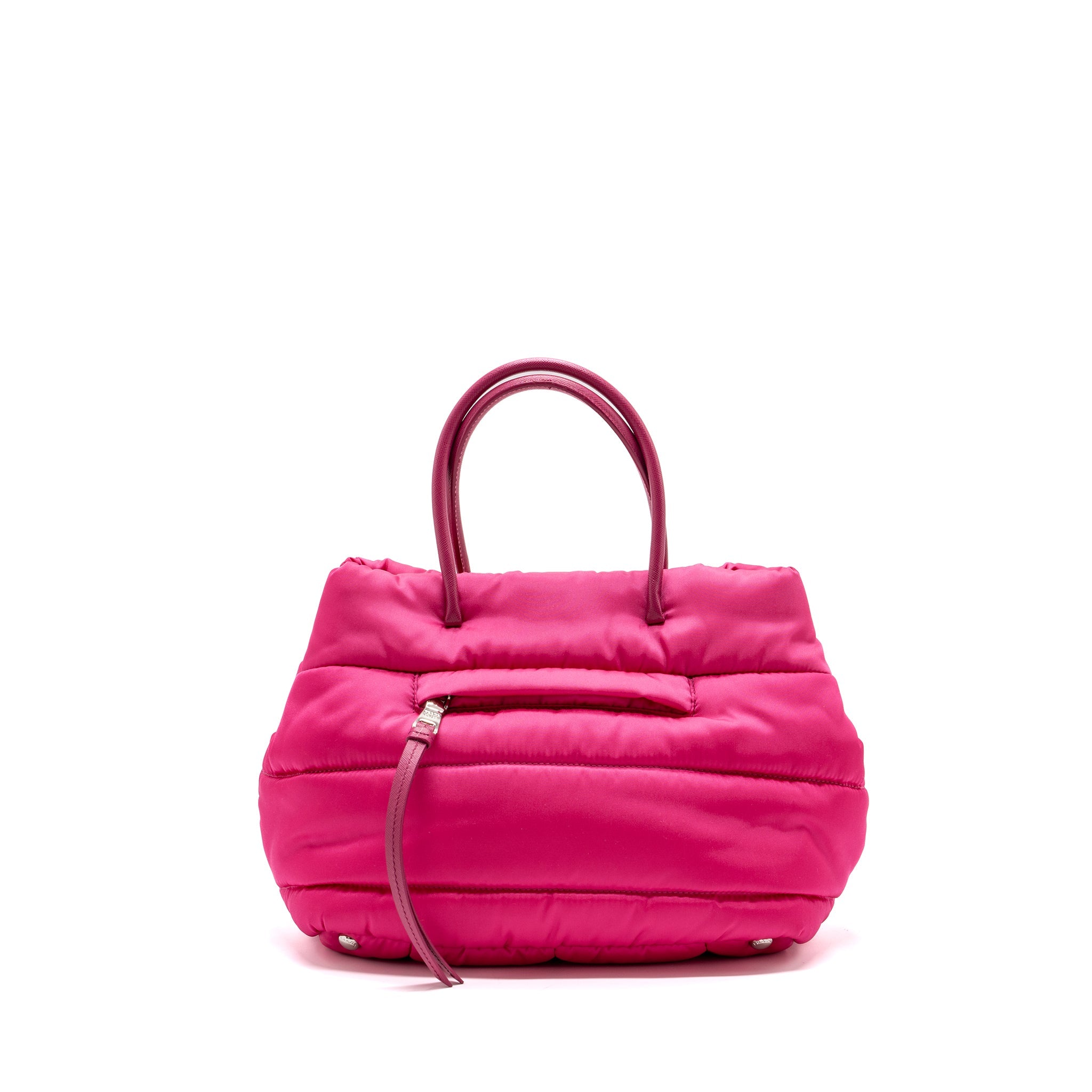 PRADA TOTE BAG NYLON / LEATHER PINK SHW