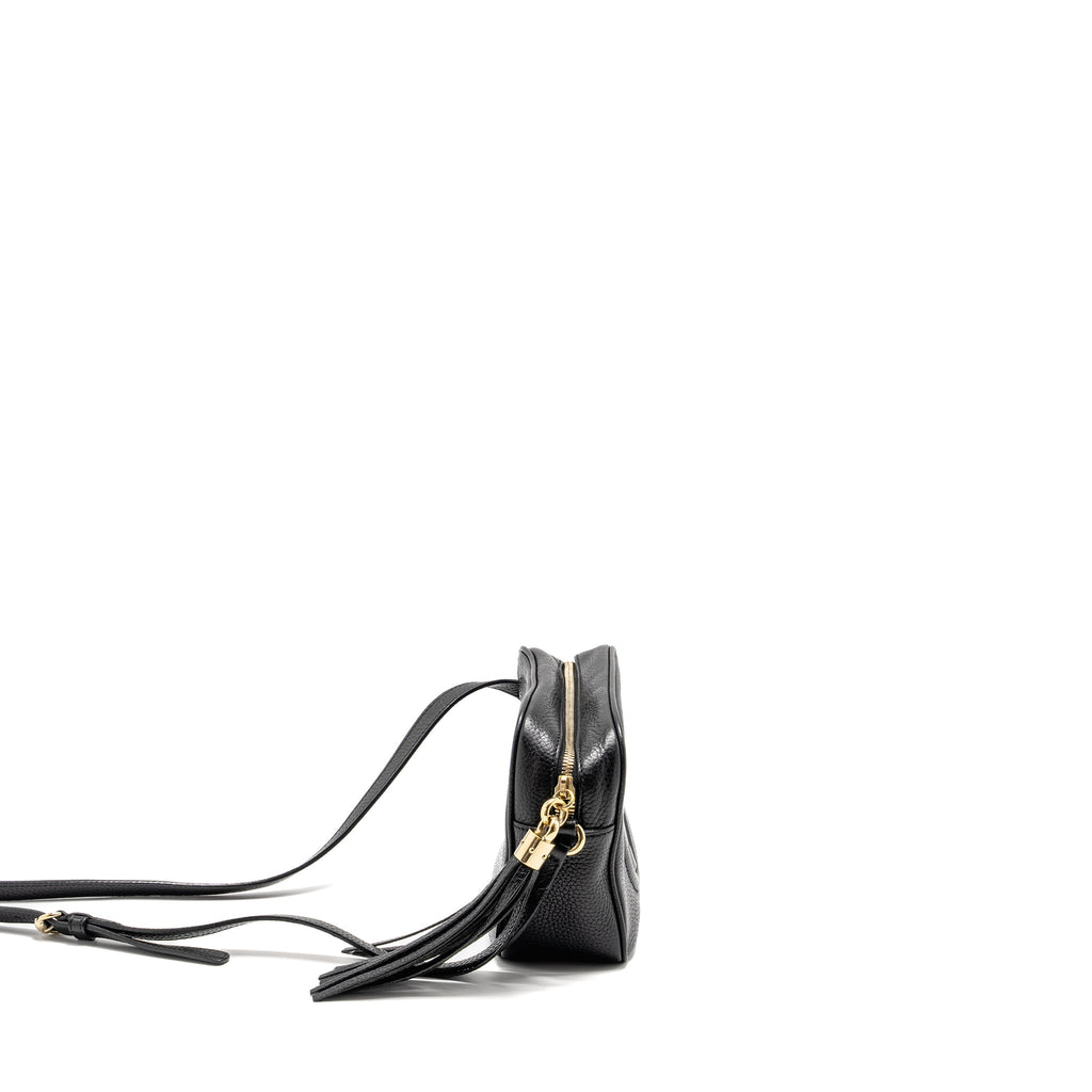 GUCCI SOHO DISCO CAMERA CROSSBODY BAG CALFSKIN BLACK LGHW