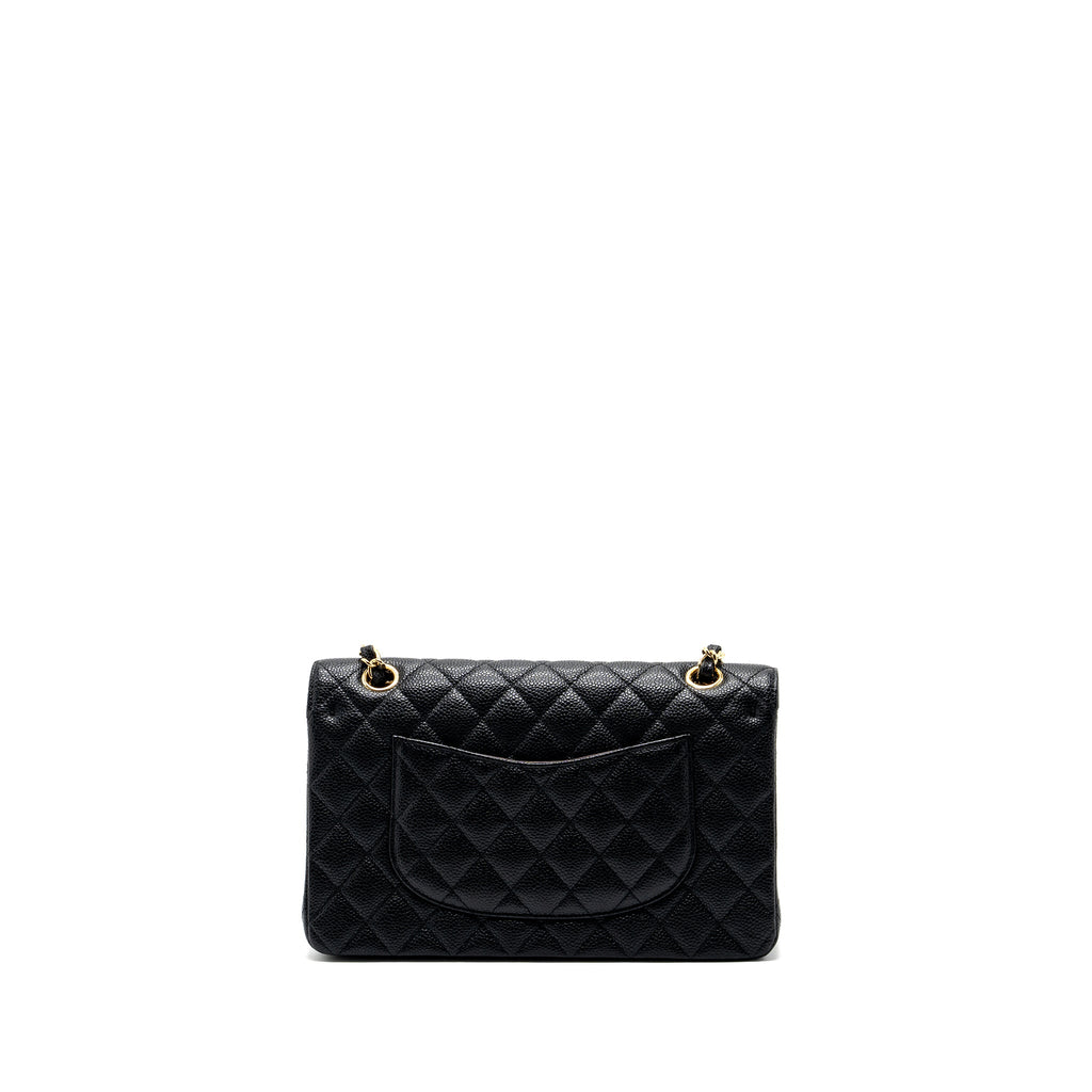 CHANEL MEDIUM CLASSIC DOUBLE FLAP BAG CAVIAR BLACK GHW