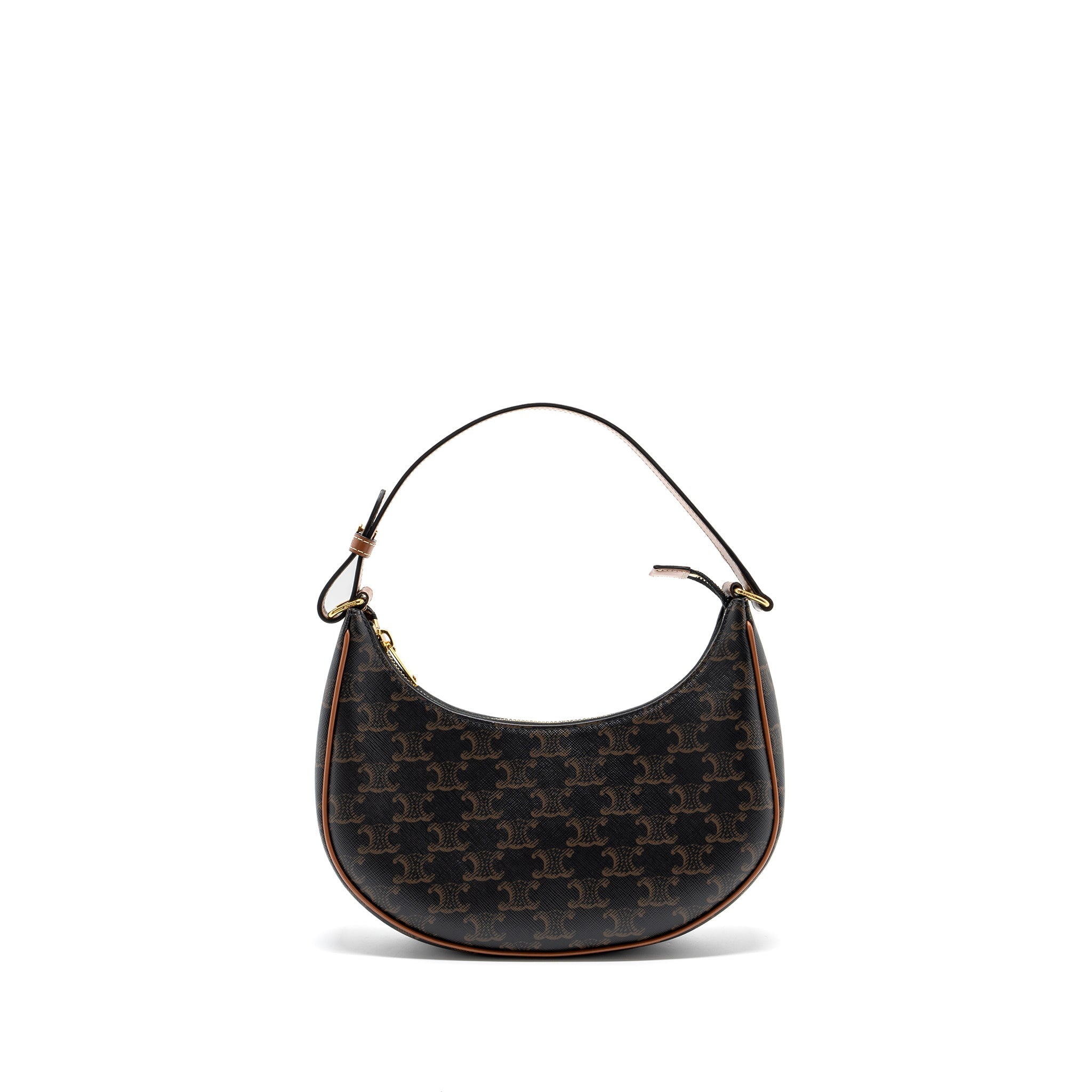 CELINE AVA BAG TRIOMPHE CANVAS / CALFSKIN BROWN GHW