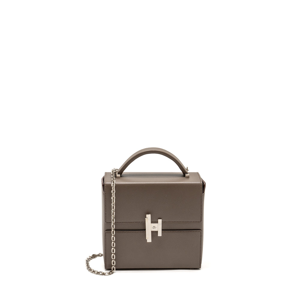 HERMES CINHETIC BOX BAG EPSOM GRIS ETAIN SHW