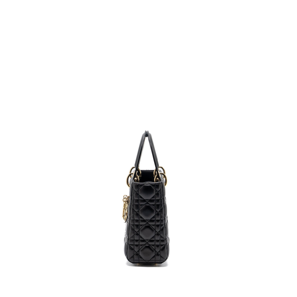 DIOR MY ABC DIOR SMALL LADY DIOR LAMBSKIN BLACK LGHW