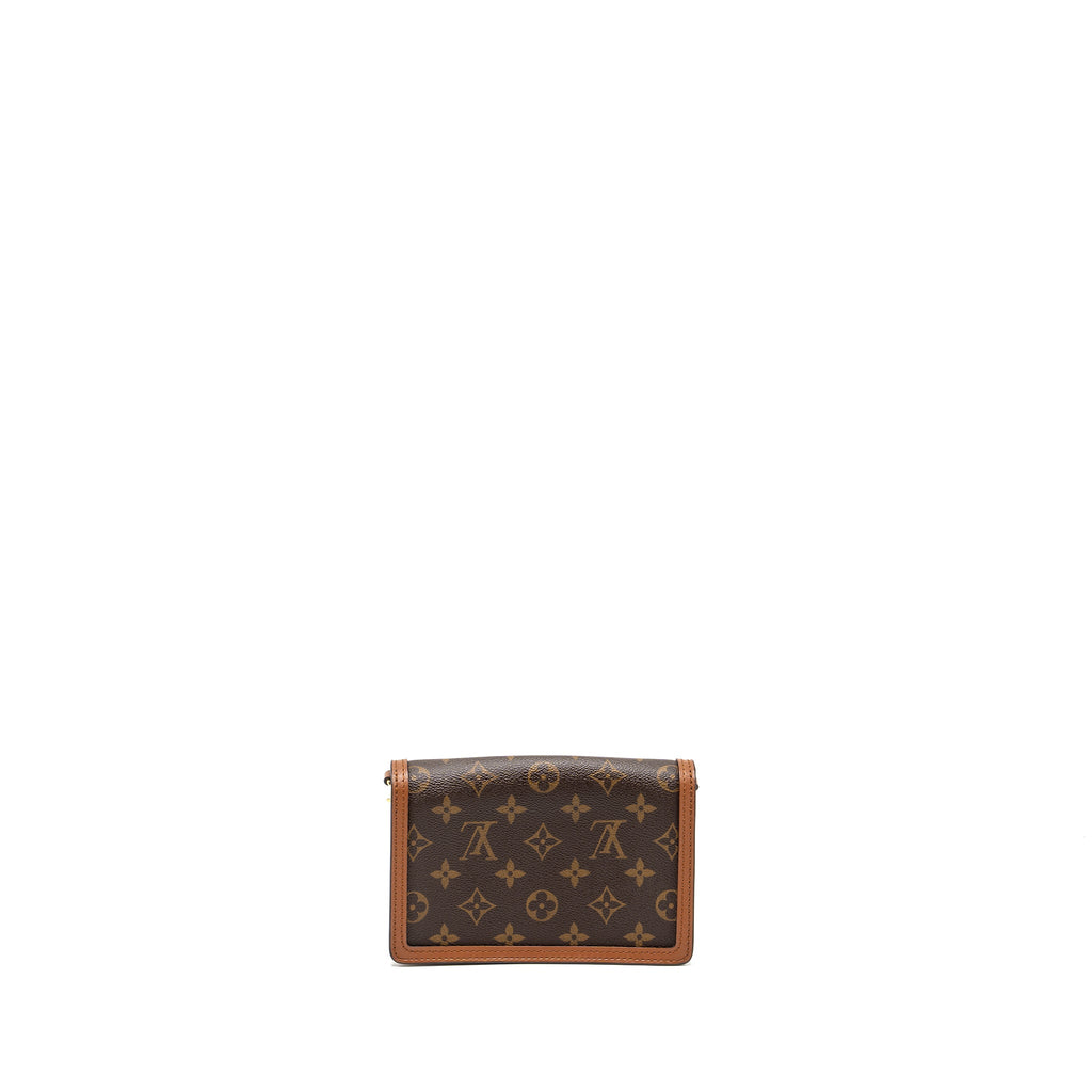 LOUIS VUITTON DAUPHINE CHAIN WALLET MONOGRAM REVERSE CANVAS GHW