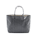 GOYARD SAINT LOUIS PM TOTE BAG GOYARDINE CANVAS GREY / MULTICOLOURED SHW