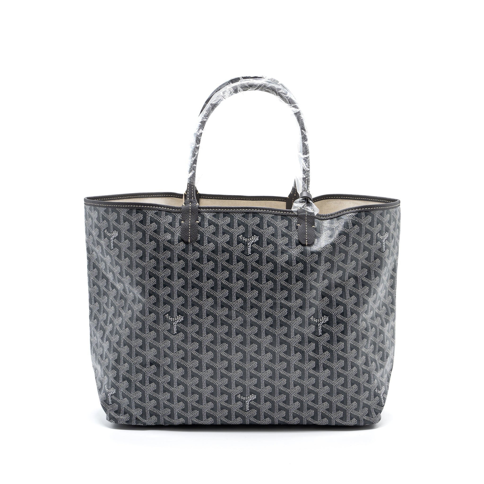 GOYARD SAINT LOUIS PM TOTE BAG GOYARDINE CANVAS GREY / MULTICOLOURED SHW