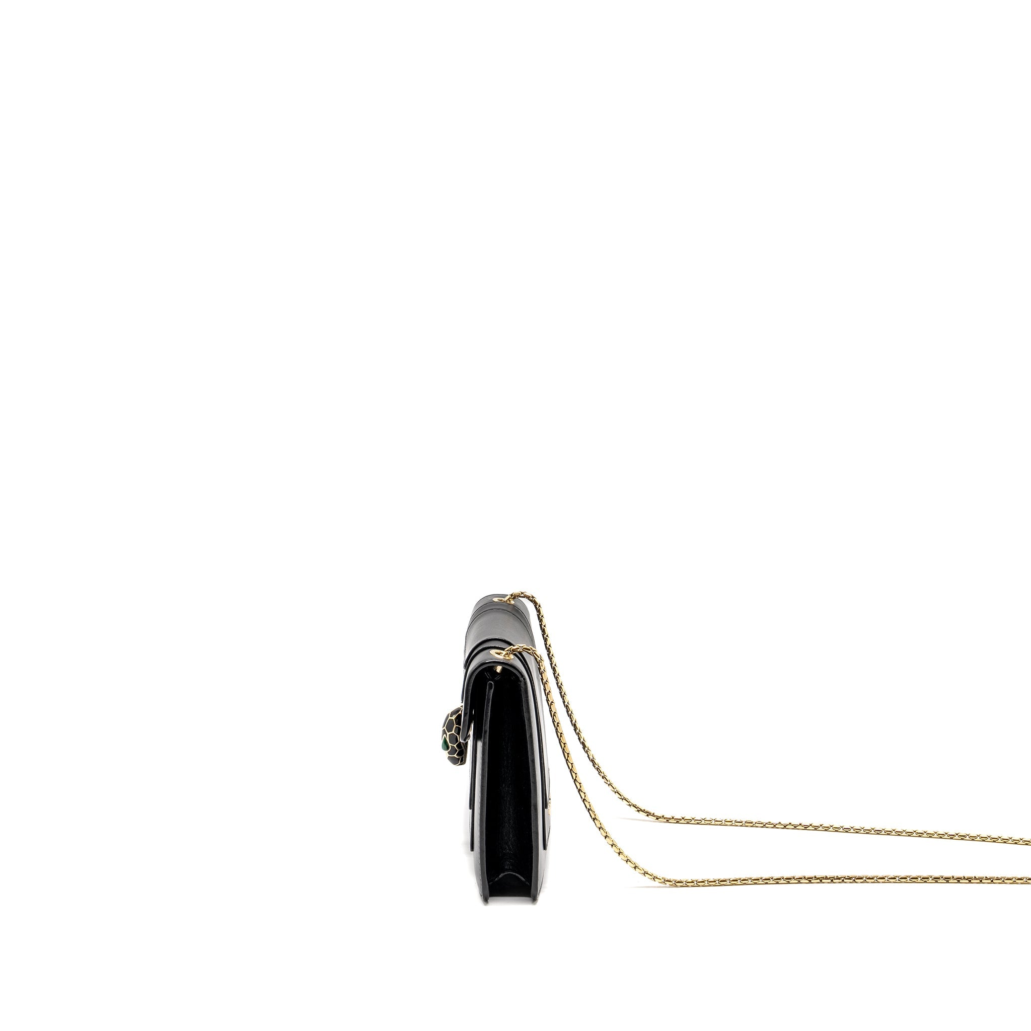 BVLGARI SERPENTI FOREVER CROSSBODY BAG CALFSKIN BLACK LGHW