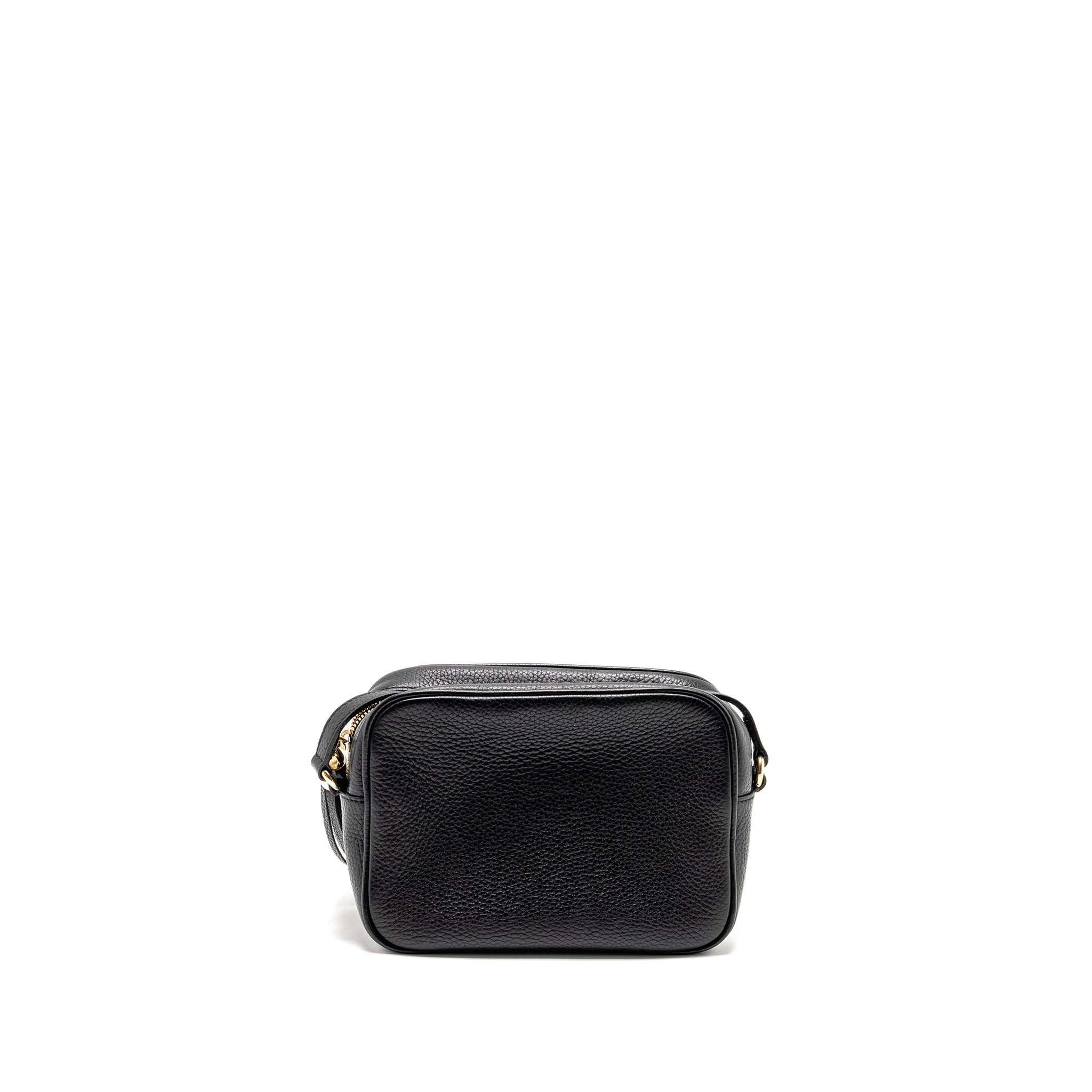 GUCCI SOHO DISCO CAMERA CROSSBODY BAG CALFSKIN BLACK LGHW