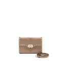 VALENTINO SMALL ROCKSTUD CROSSBODY BAG CALFSKIN BEIGE LGHW