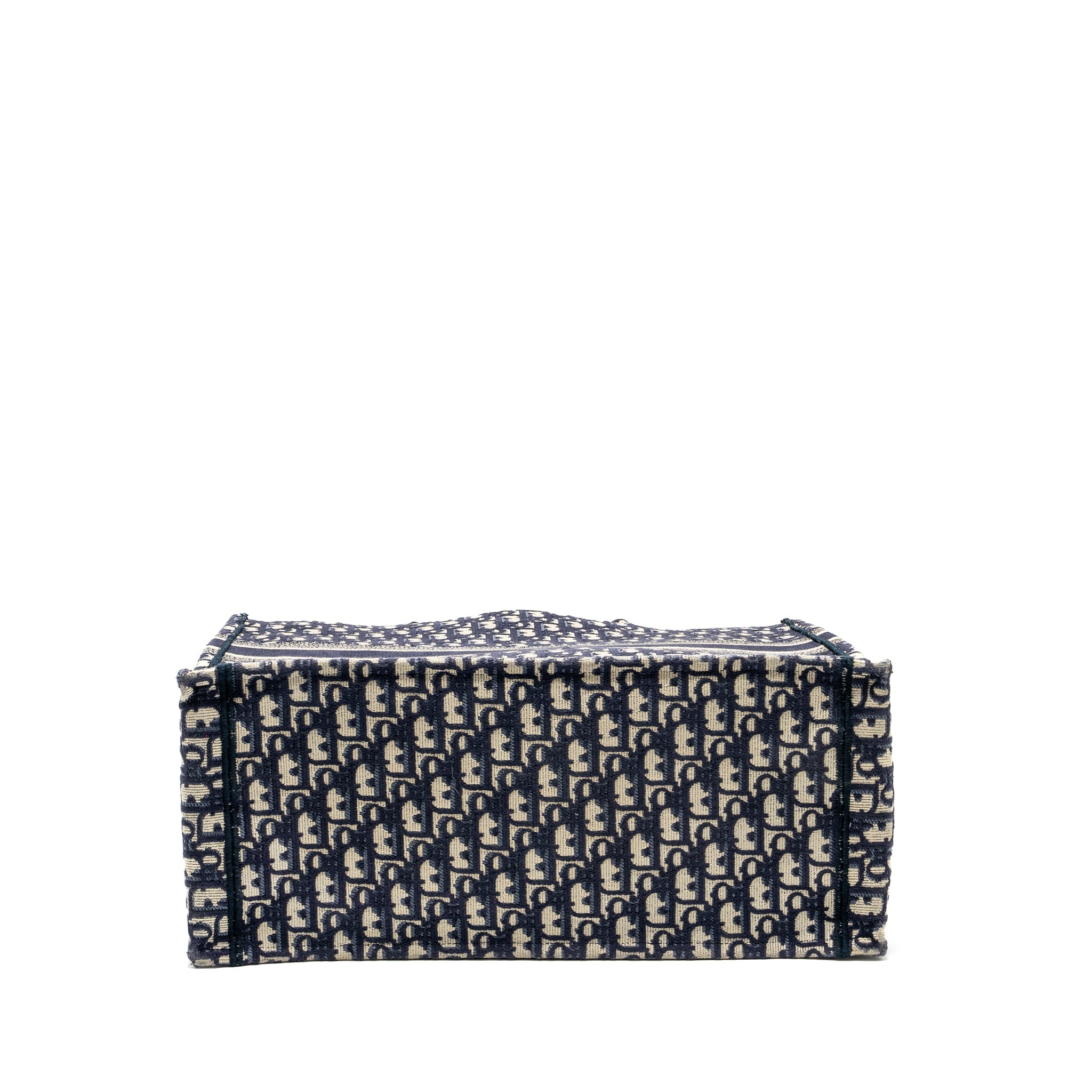 DIOR LARGE BOOK TOTE BLUE OBLIQUE EMBROIDERY