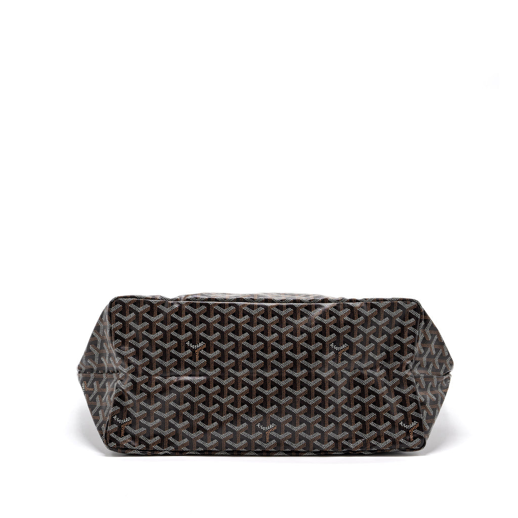 GOYARD SAINT LOUIS GM TOTE BAG CANVAS/ LEATHER BLACK/ TAN SHW