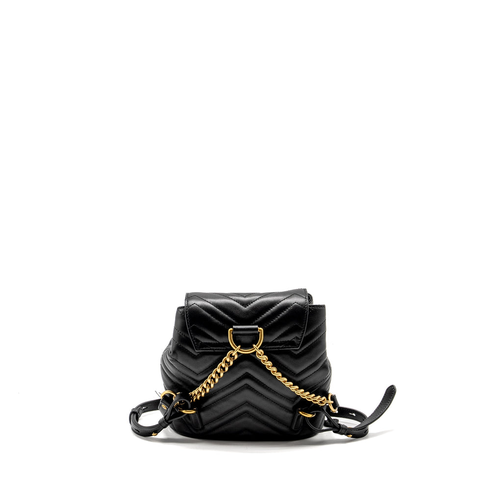 GUCCI GG MARMONT BACKPACK CALFSKIN BLACK GHW