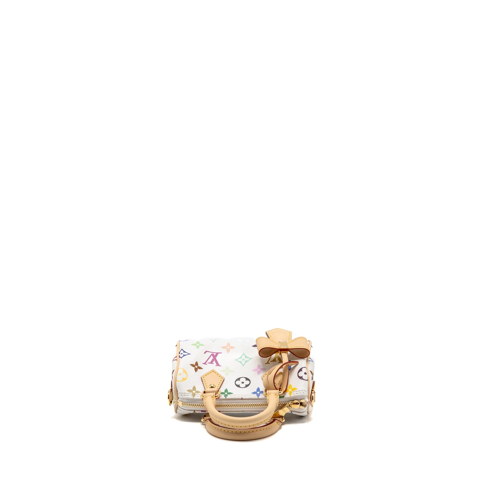 LOUIS VUITTON TAKASHI MURAKAMI NANO SPEEDY MULTICOLOURED MONOGRAM CANVAS WHITE GHW