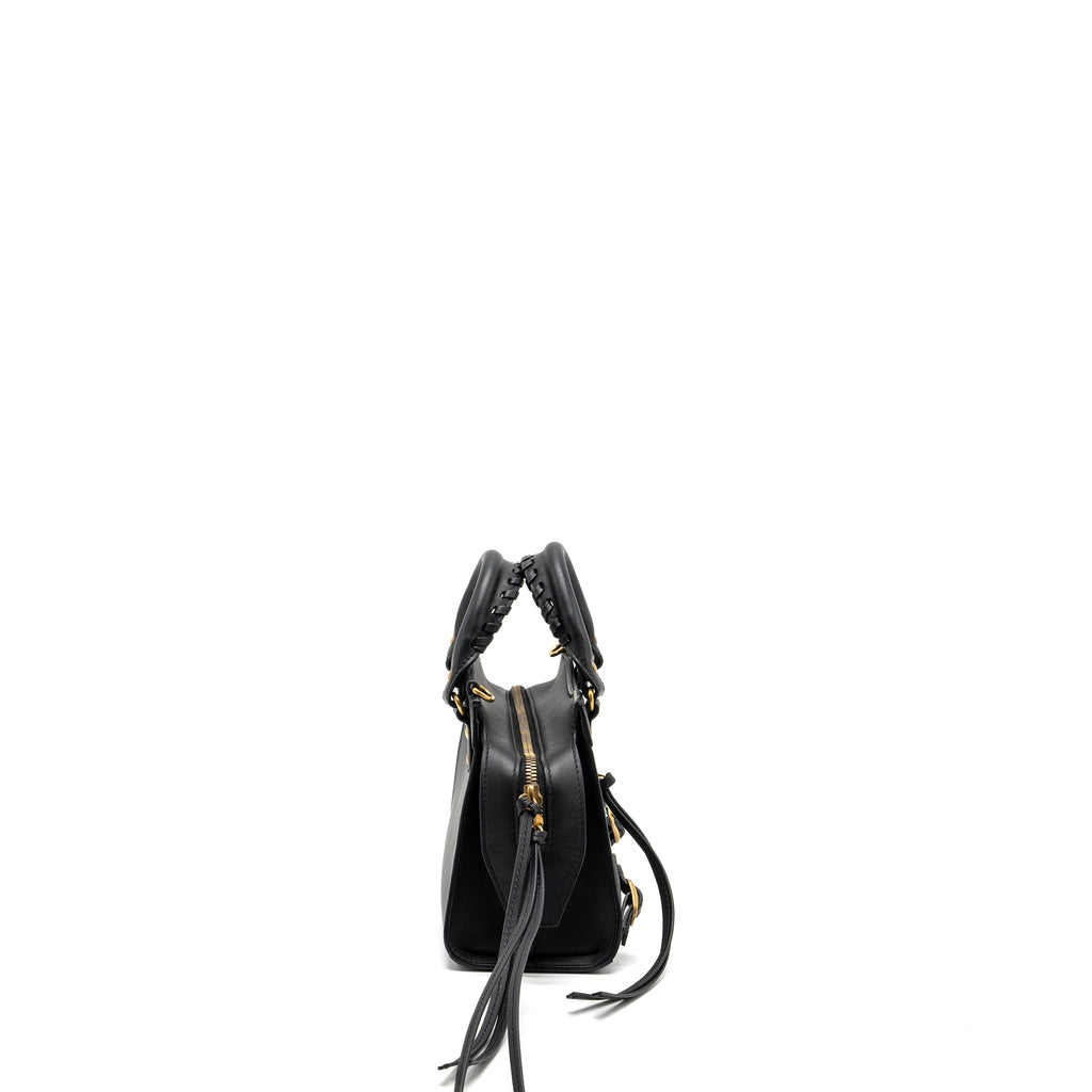 BALENCIAGA NEO CLASSIC MINI HANDBAG SMOOTH CALFSKIN BLACK GHW