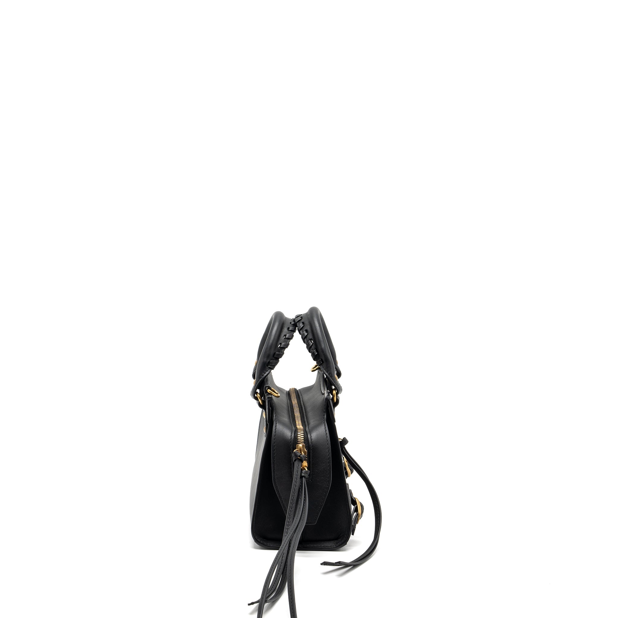 BALENCIAGA NEO CLASSIC MINI HANDBAG SMOOTH CALFSKIN BLACK GHW