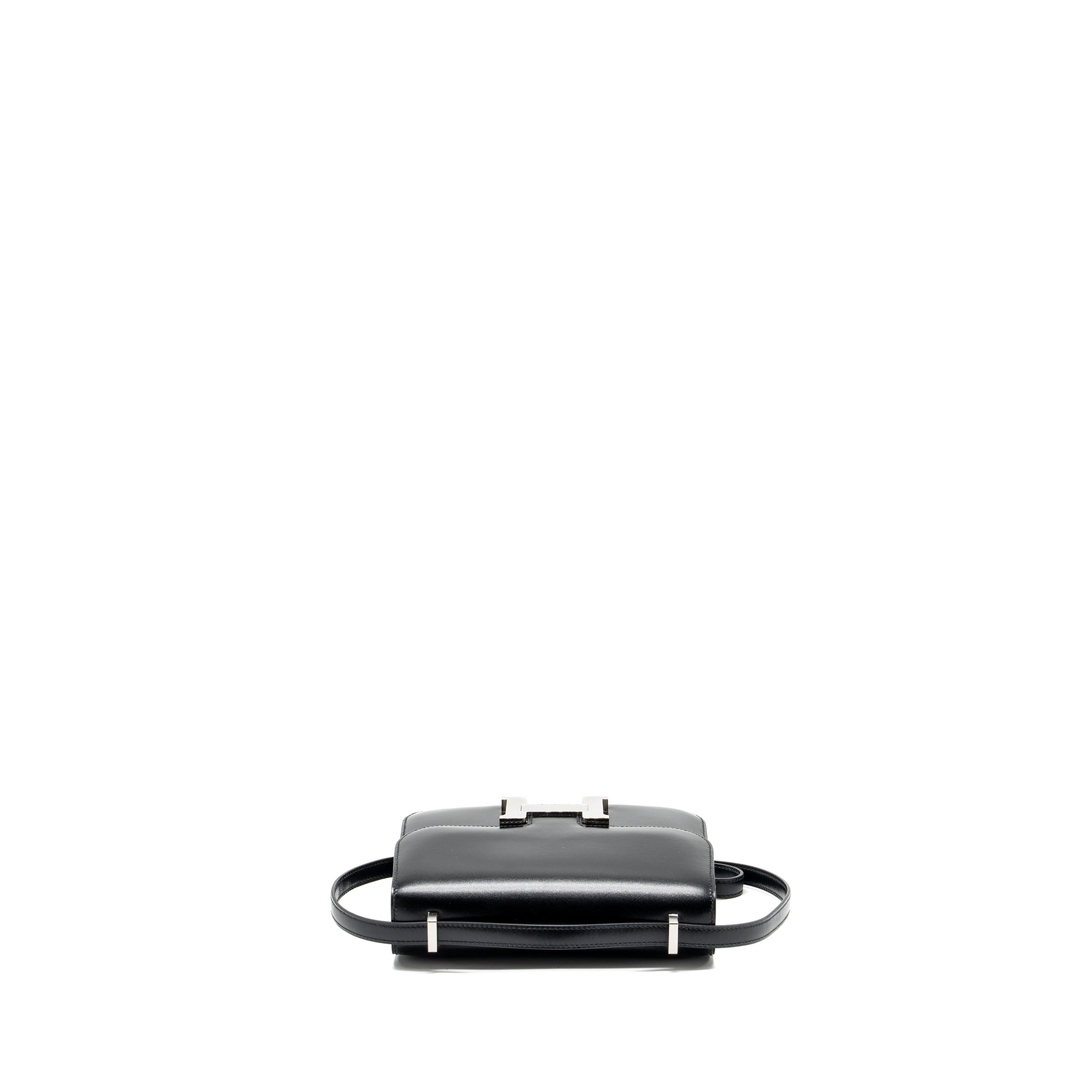 HERMES MINI CONSTANCE BOX CALFSKIN BLACK SHW