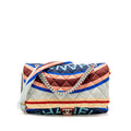CHANEL LARGE QUILTED SINGLE FLAP BAG FABRIC MULTICOLOUR SHW