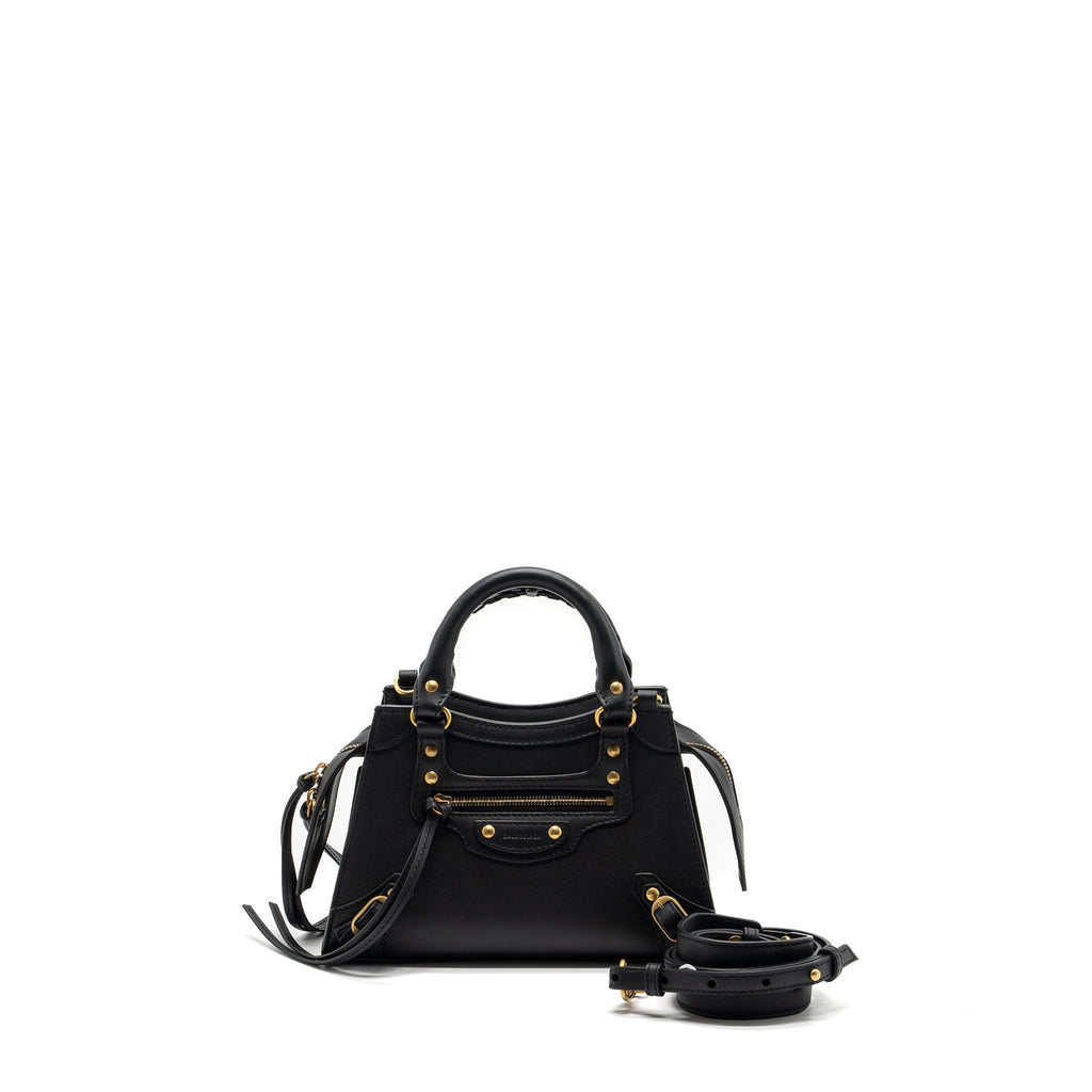 BALENCIAGA NEO CLASSIC MINI HANDBAG SMOOTH CALFSKIN BLACK GHW