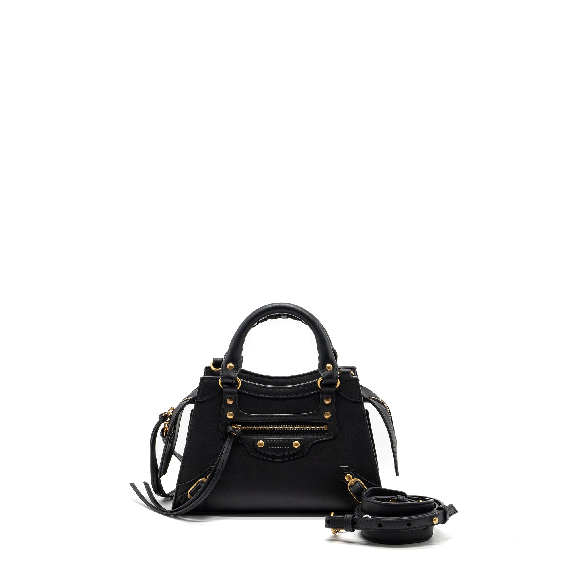 BALENCIAGA NEO CLASSIC MINI HANDBAG SMOOTH CALFSKIN BLACK GHW