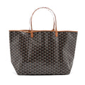 GOYARD SAINT LOUIS GM TOTE BAG CANVAS/ LEATHER BLACK/ TAN SHW