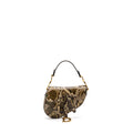 DIOR MINI SADDLE BAG PYTHON MULTICOLOUR GHW
