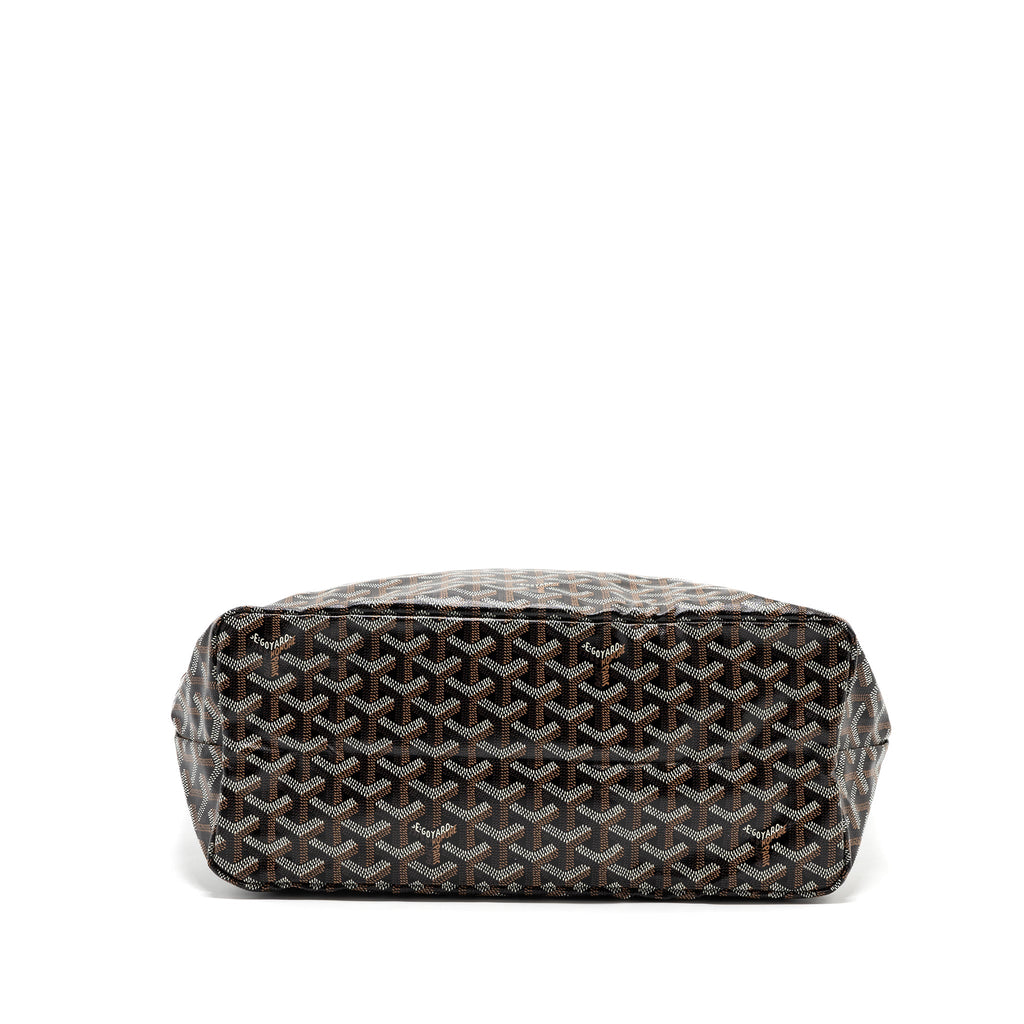 GOYARD SAINT LOUIS PM TOTE CANVAS BLACK/ BROWN SHW