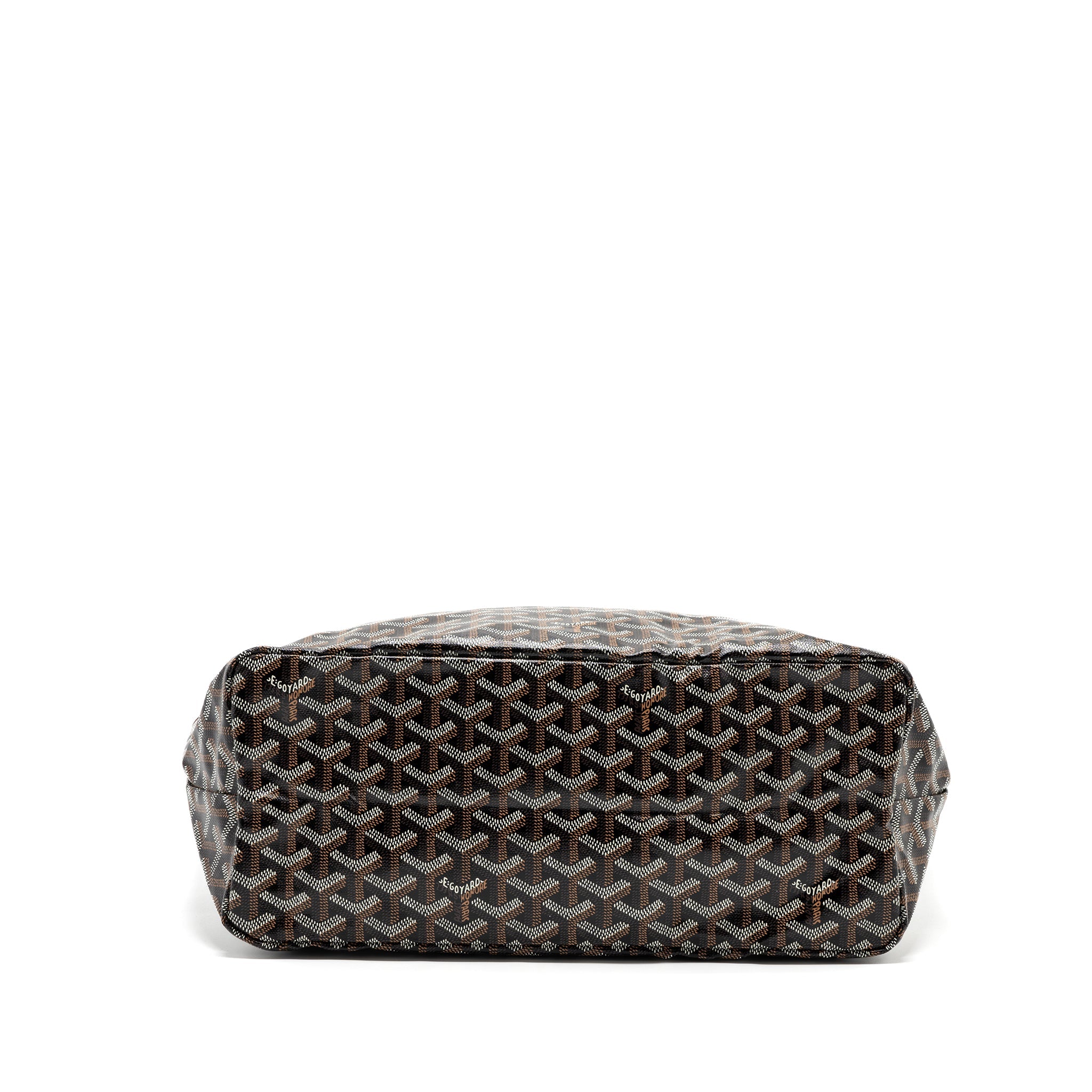 GOYARD SAINT LOUIS PM TOTE CANVAS BLACK/ BROWN SHW
