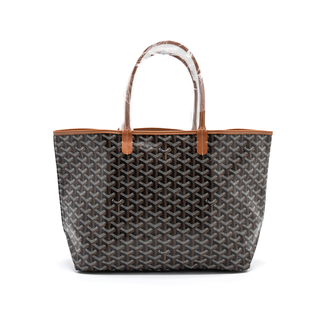 GOYARD SAINT LOUIS PM TOTE BAG GOYARDINE CANVAS BROWN/ MULTICOLOUR