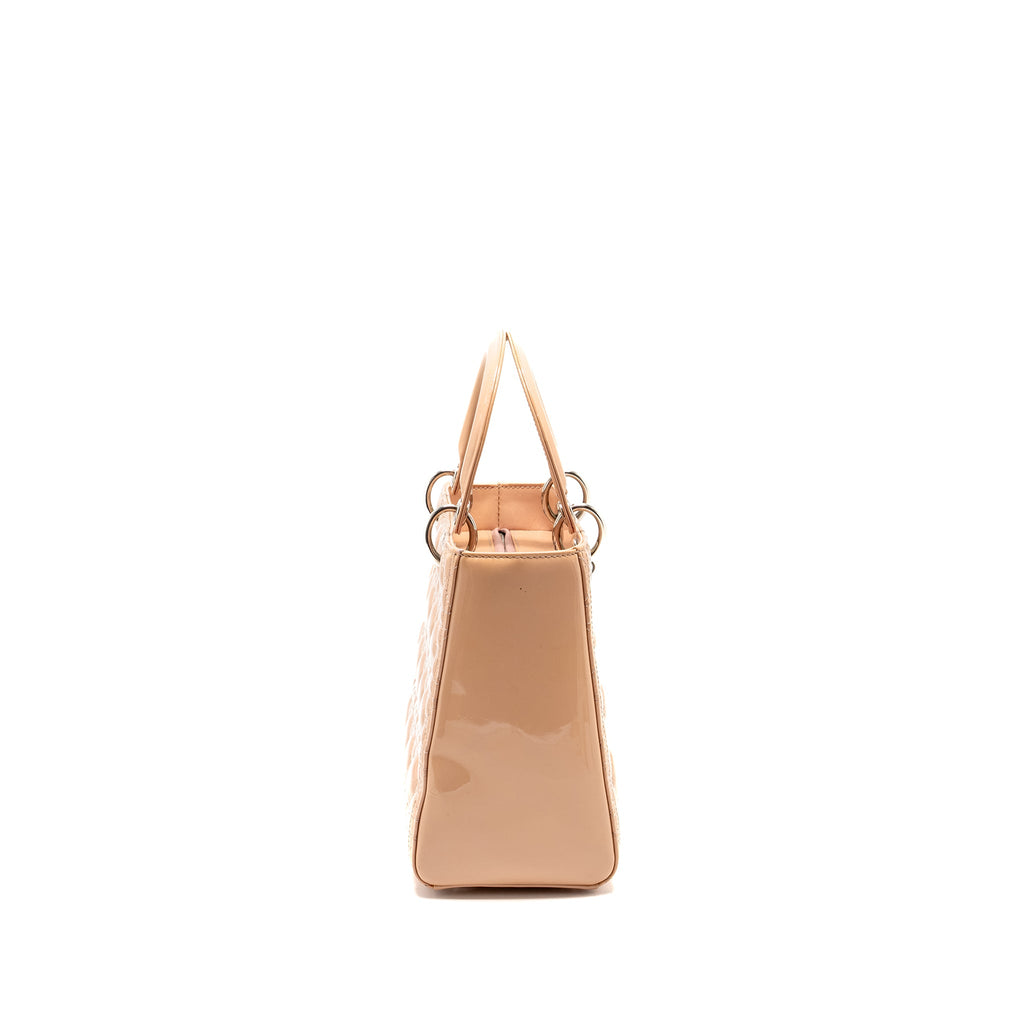 DIOR MEDIUM LADY DIOR PATENT LIGHT PINK SHW
