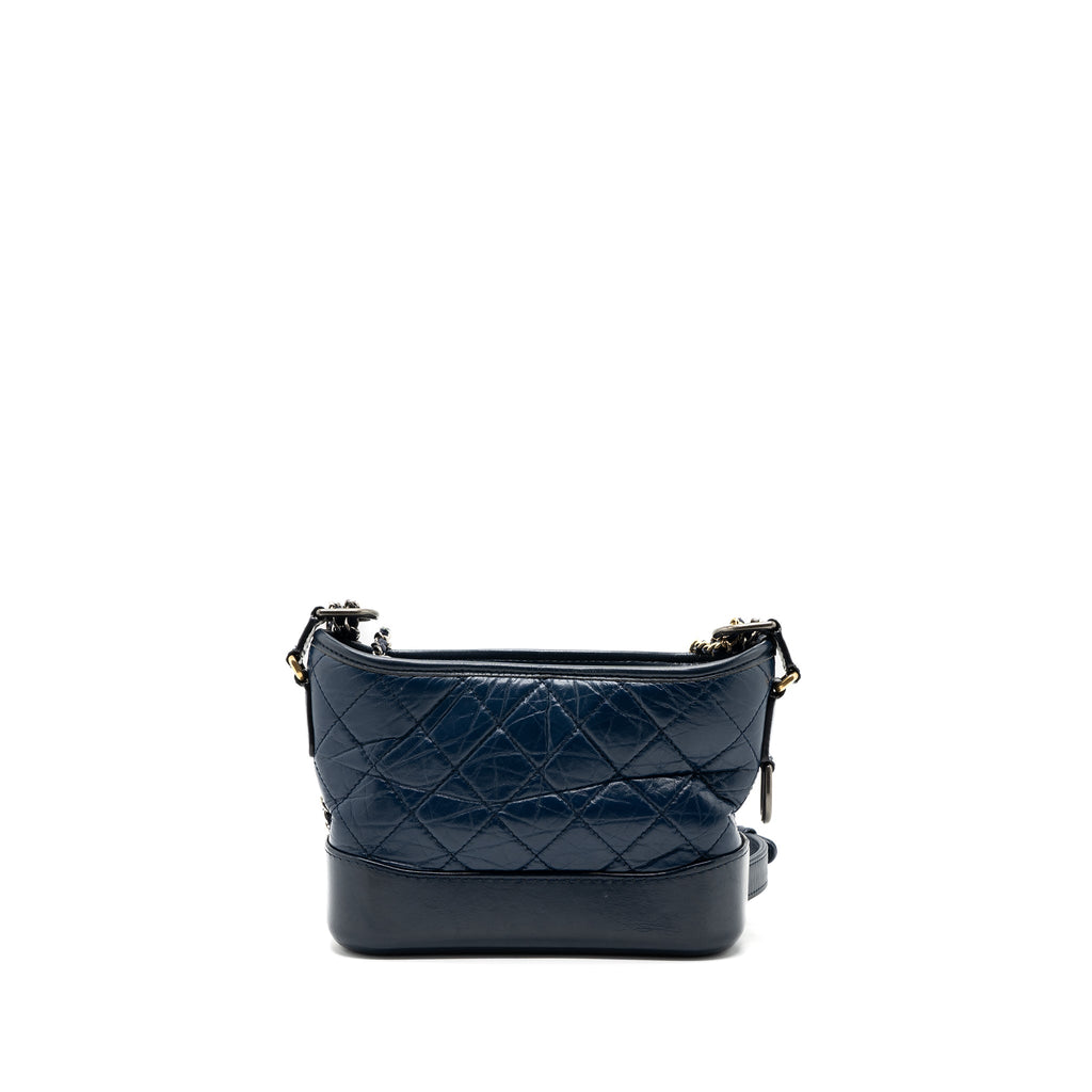 CHANEL SMALL GABRIELLE HOBO BAG CALFSKIN BLUE MULTICOLOUR HARDWARE