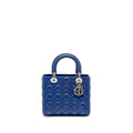 DIOR MEDIUM LADY DIOR LAMBSKIN BLUE SHW