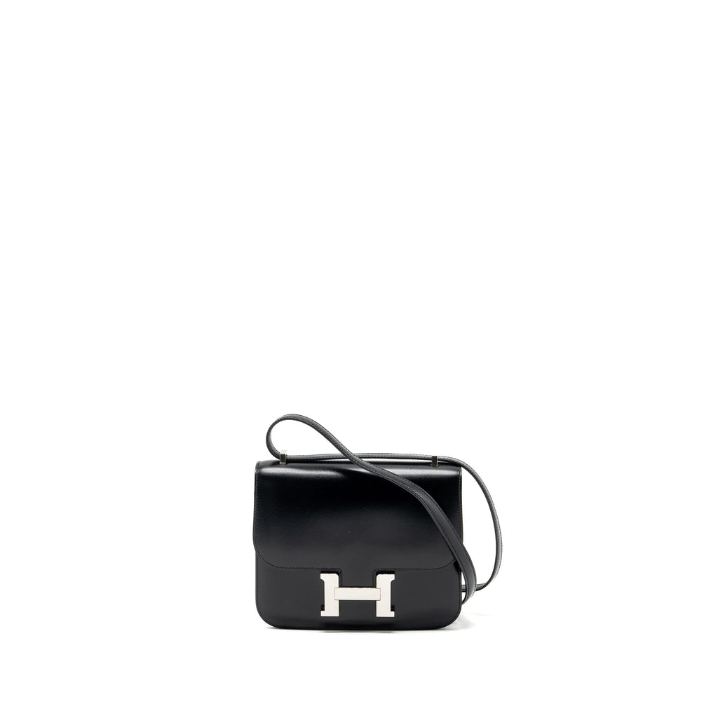 HERMES MINI CONSTANCE BOX CALFSKIN BLACK SHW